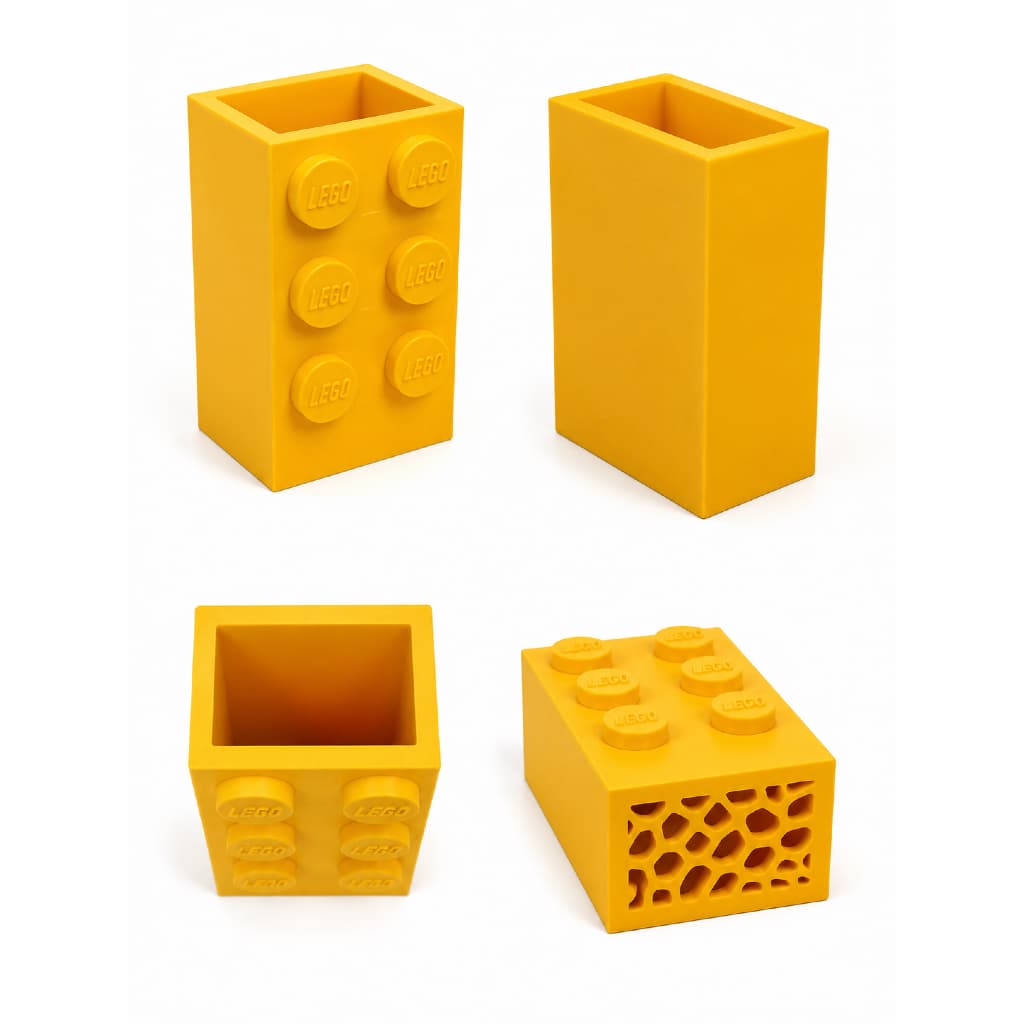 Porta Escovas de Dente Estilo Bloco de Montar | Organizador para Banheiro
