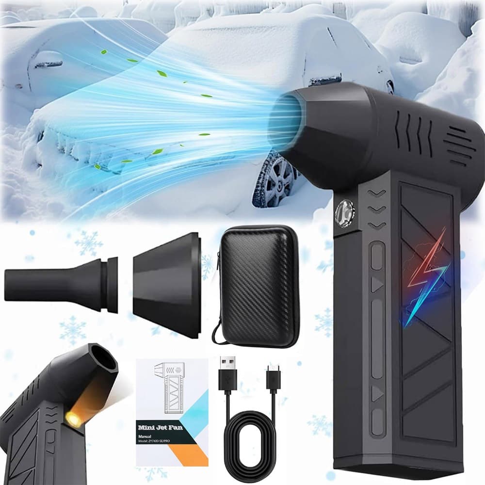 Ventilador Soprador Turbo Mini Jet Fan Sem Fio Super Potente 130000 RPM