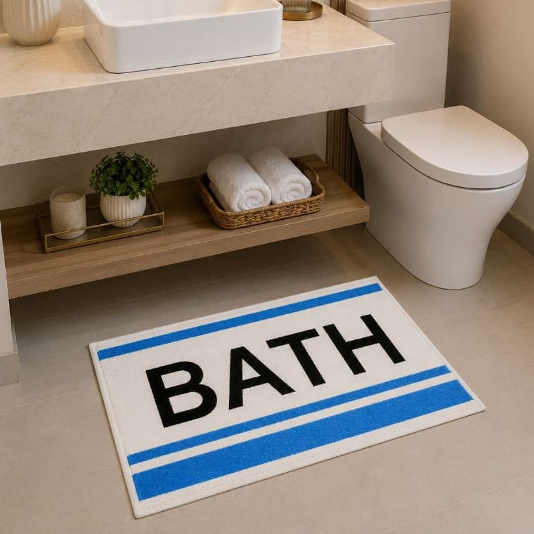 Tapete Banheiro Macio Antiderrapante Decoração Casa Quarto Decorativo Lavabo 60x40 cm