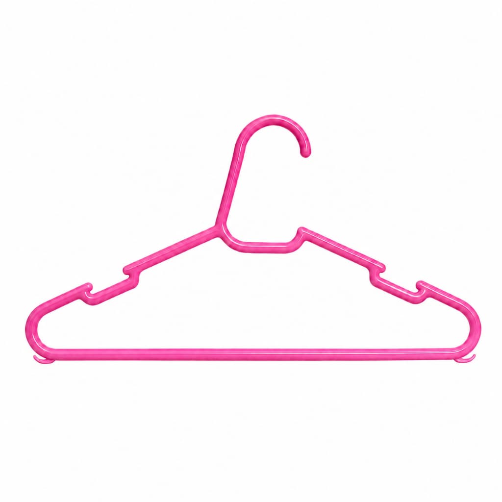 Kit 250 Cabides Adultos Reforçados Rosa para Roupas Atacado