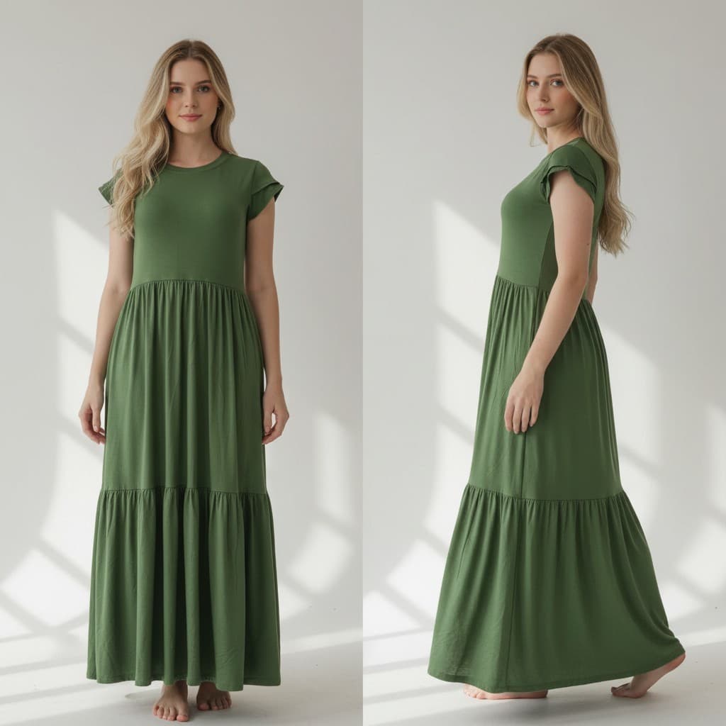 Vestido Feminino Longo viscolicra Elegante
