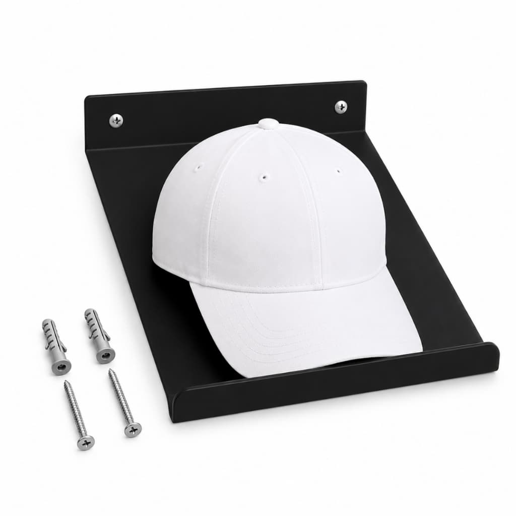 Expositor Para Bonés Inclinado Para Parafusar Parede Kit 50  Pçs