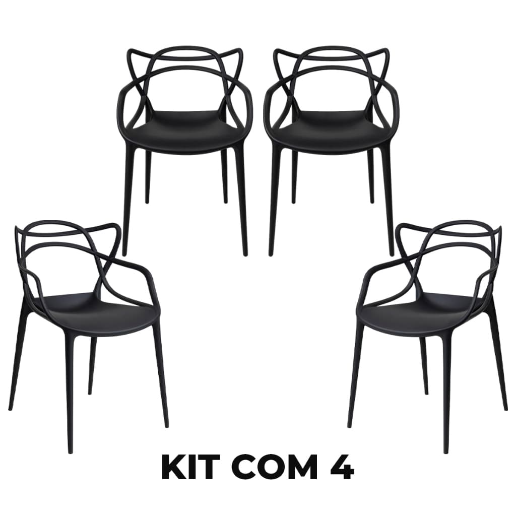 Cadeira Allegra Colorida Design Famoso Kit Luxo com 2 á 8 Unidades Cadeiras para Mesa de Jantar Sala Recepção Escritório