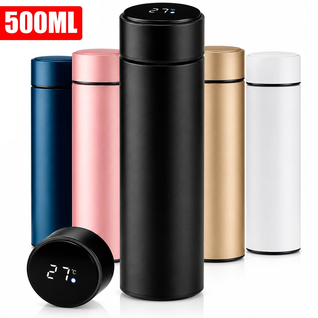 Garrafa Térmica Inteligente com Termômetro Digital 500ml