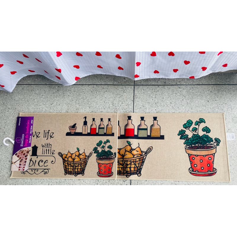 kit com 2 pecas passadeira para cozinha Belga antiderrapante