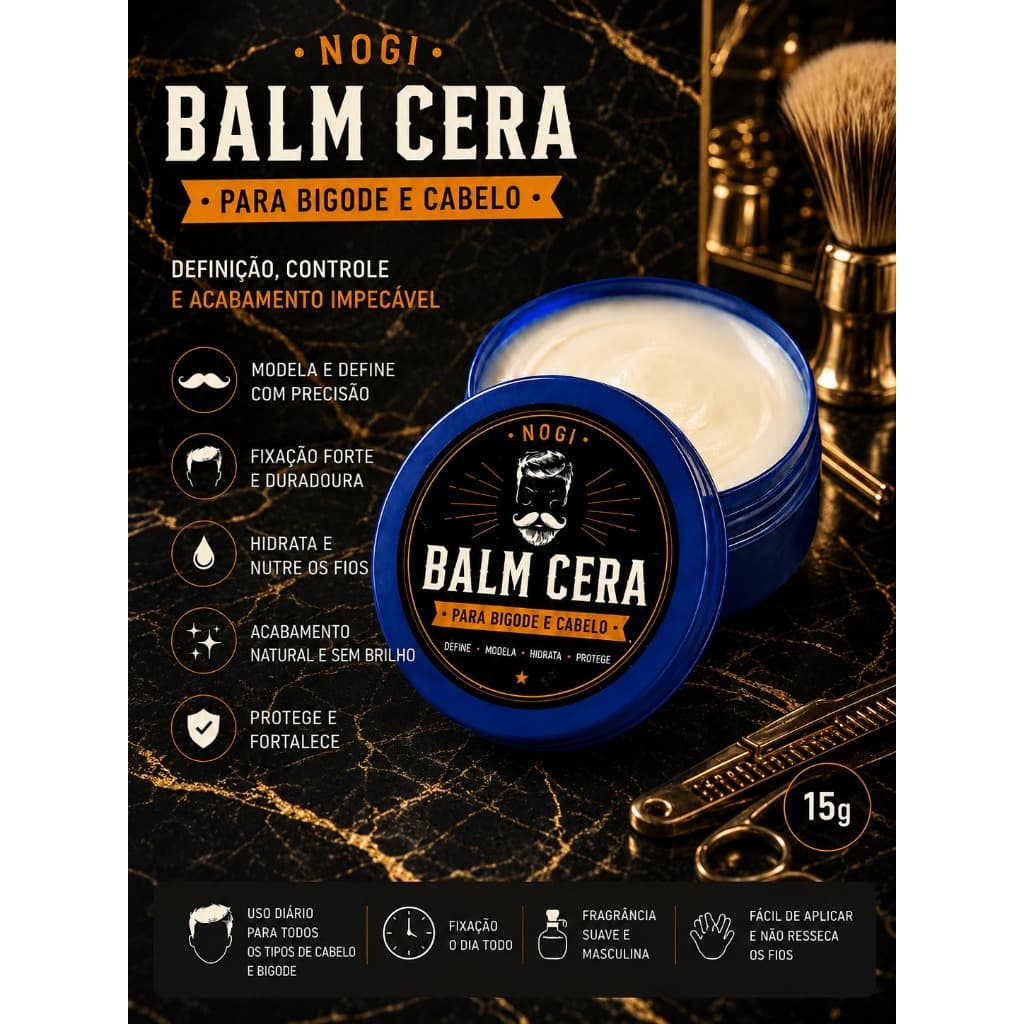 NOGI Barber  Masculino Premium Uso diário Hidratação Nutrição Original Lançamento Mais vendido  Barba alinhada Proteção