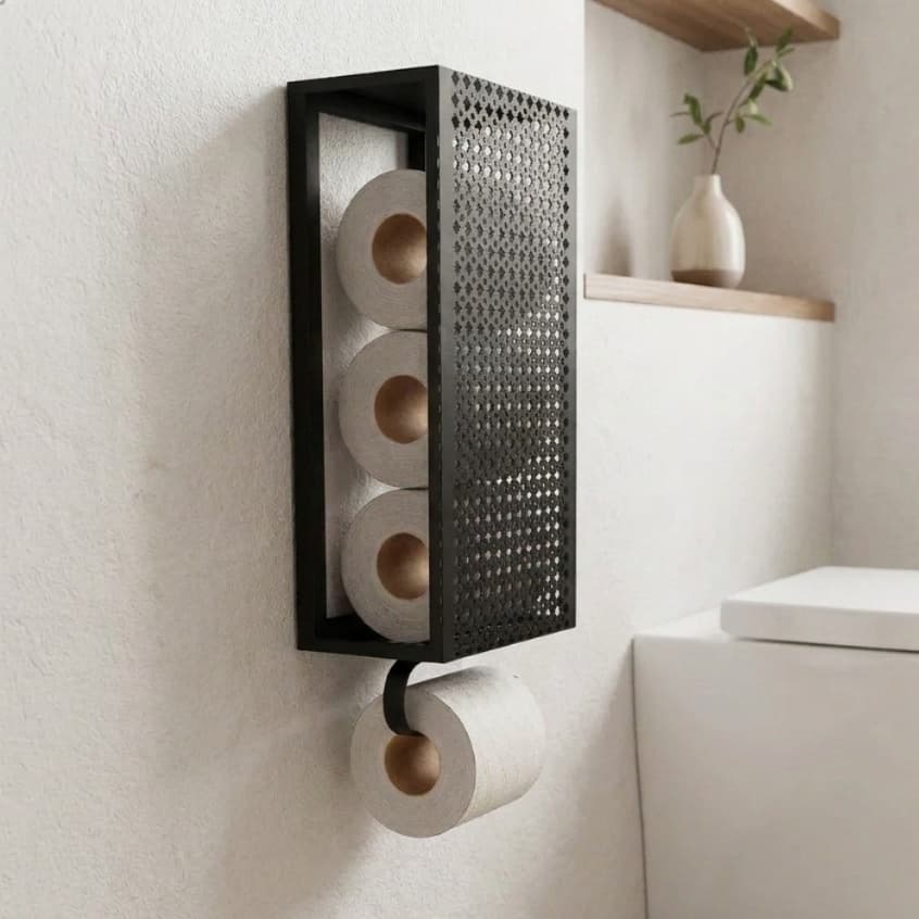Suporte Papel Higiênico Para Parede De Banheiro Organizador Estilo Moderno E Resistente