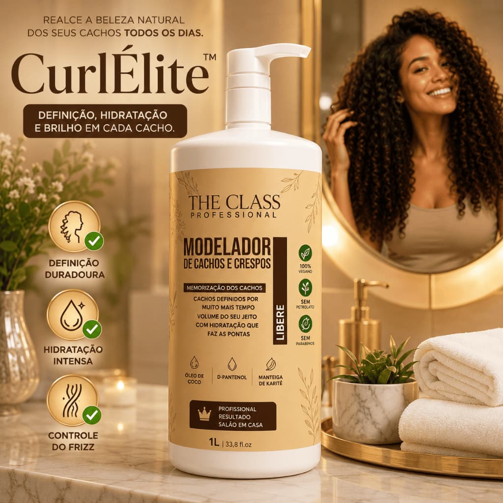 Creme Modelador Cachos Crespos Libere Hidratação Definição Controle Frizz 1 Litro