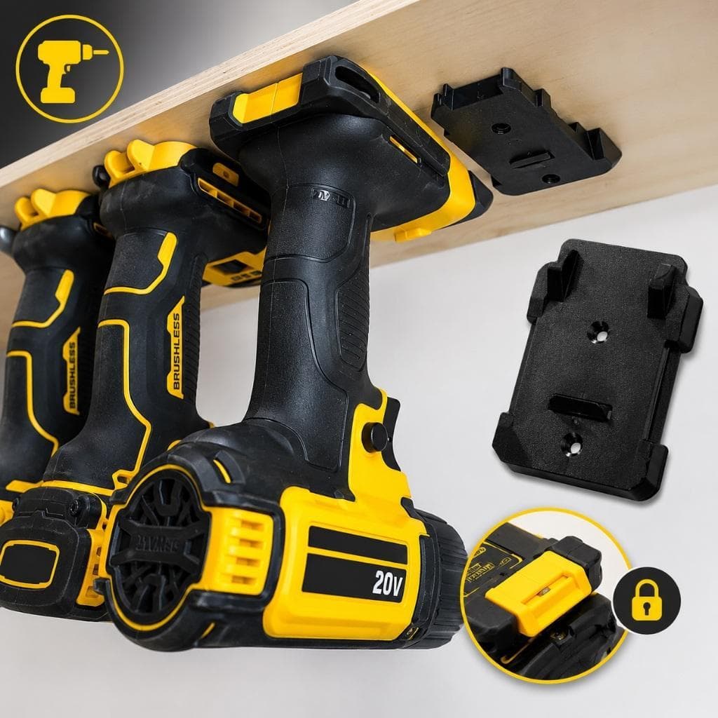 Suporte Compatível com Ferramentas Dewalt 20V com Trava Clique Organizador de Oficina