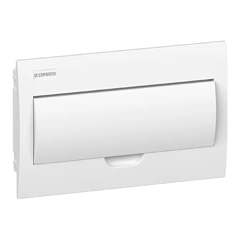 Quadro de Distribuição Embutir Soprano 12P 18P Trilho DIN IP40 IEC/DIN