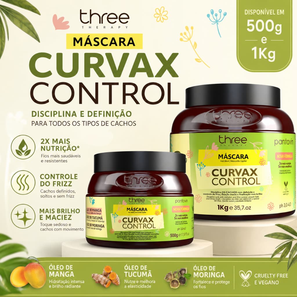 Máscara Pantovin Curvax Control Three Therapy