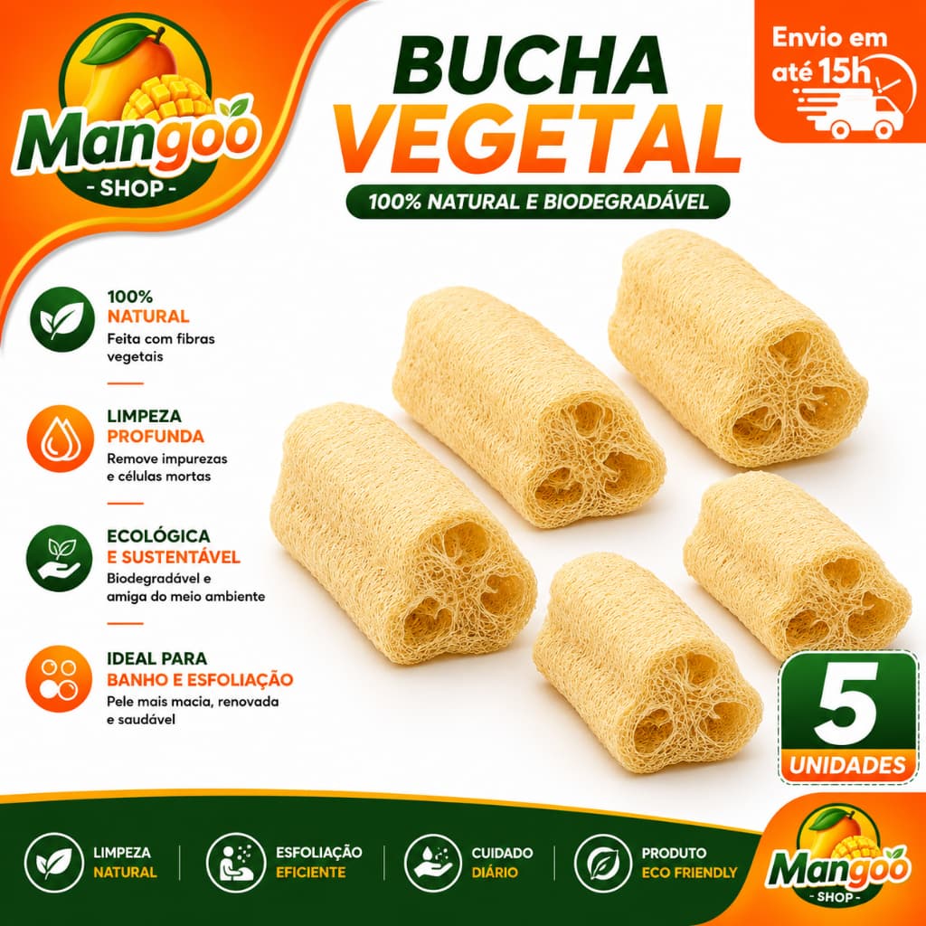 Esponja Bucha Vegetal Natural Banho Esfoliacao