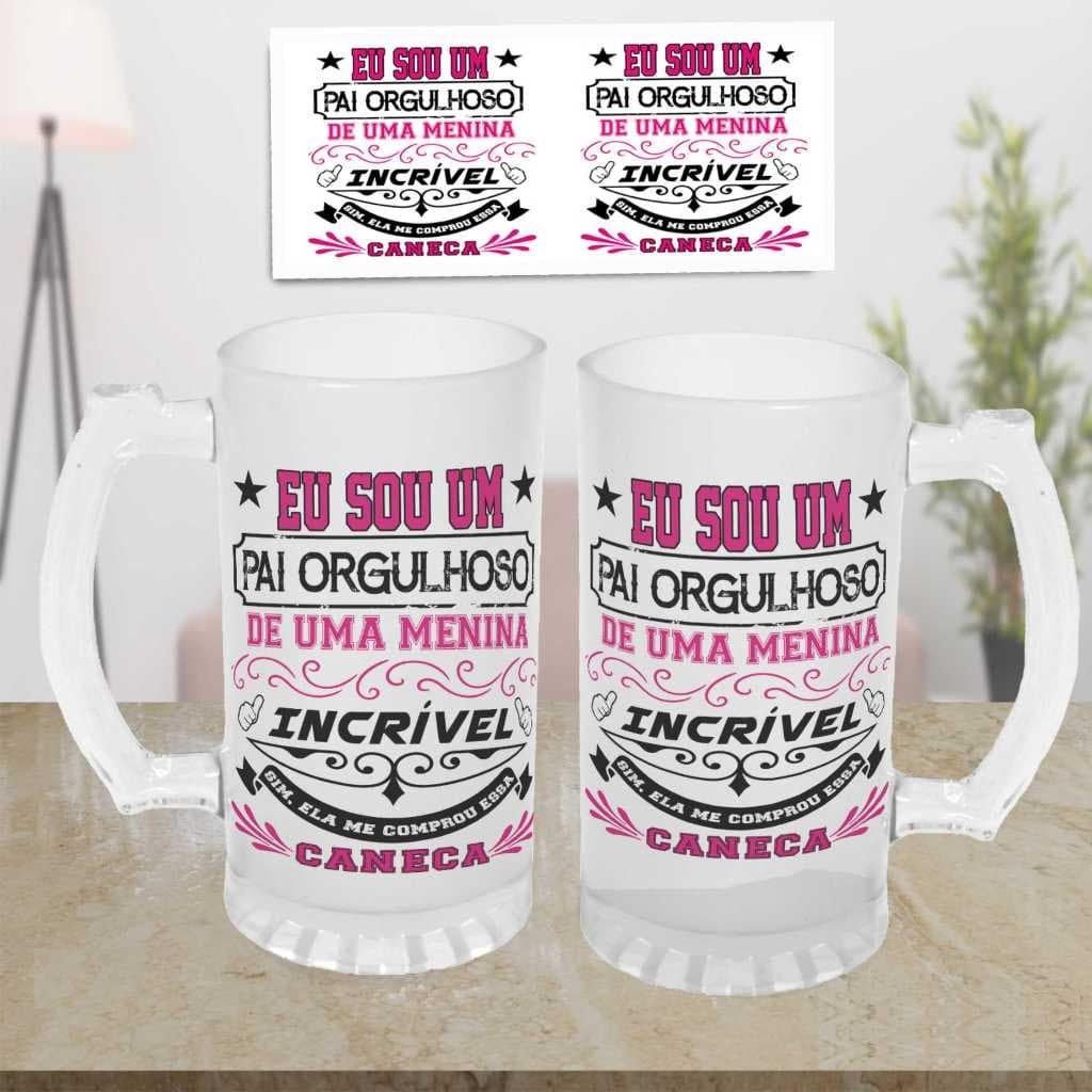 Caneca de Vidro Modelo Chopp - Pai Orgulhoso