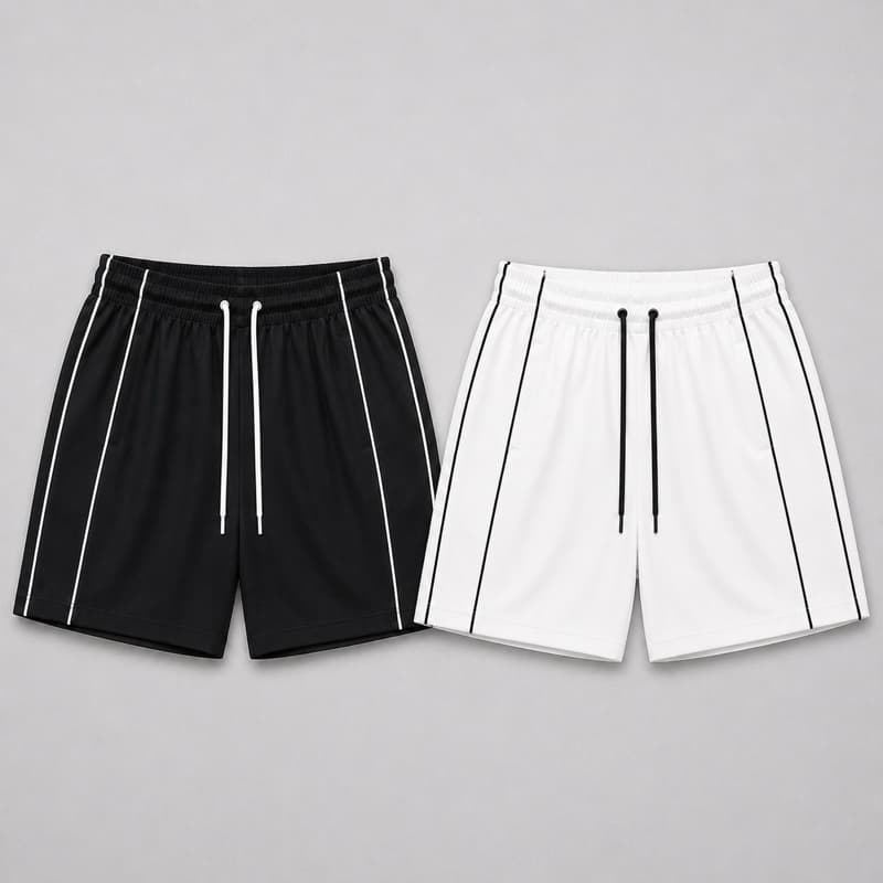 Kit 2 Bermudas Masculina Academia Dry Fit Elastano Ajustável com Cordão Premium Duplo Vies