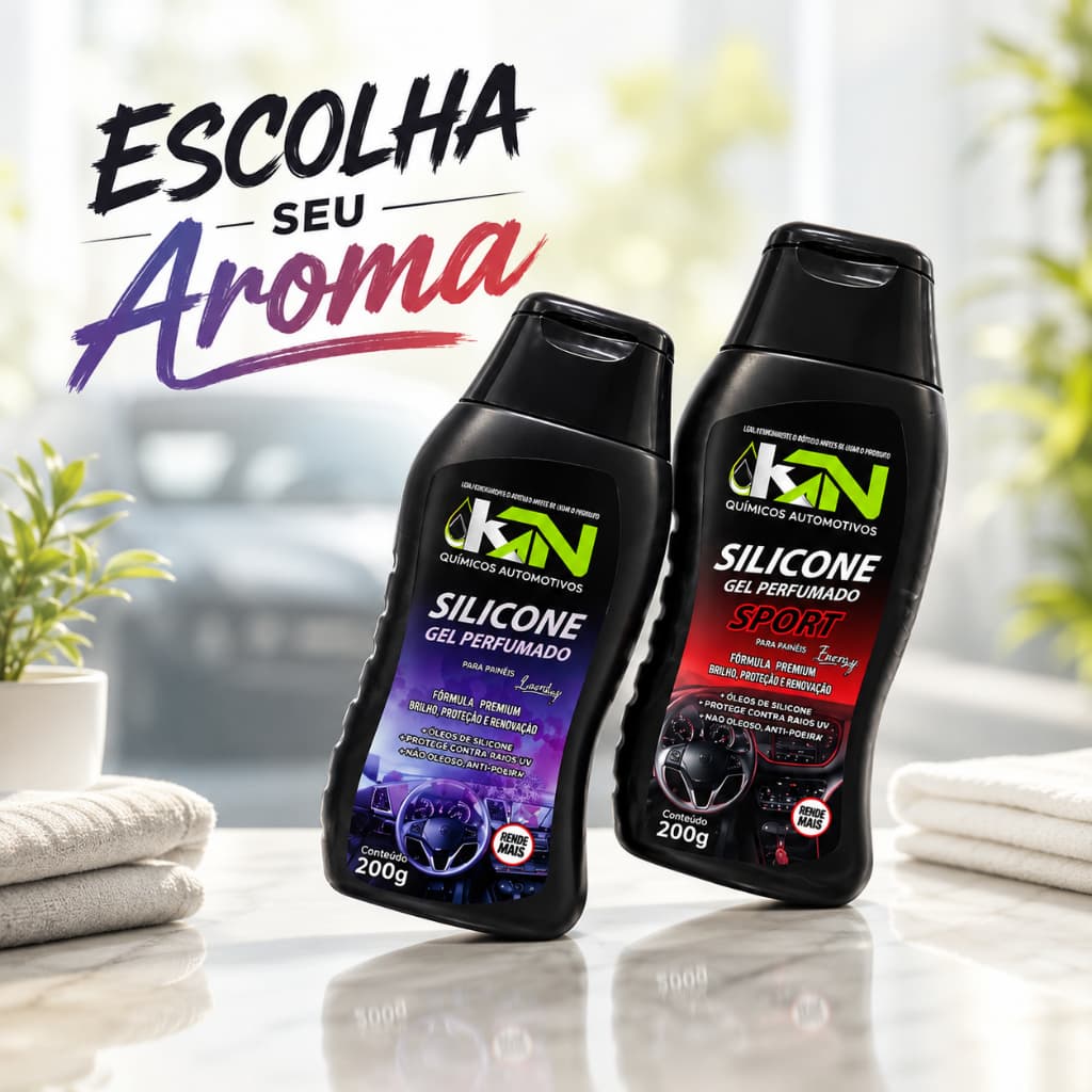 Silicone Gel Automotivo Perfumado 200g Revitaliza Painel Plásticos Borrachas Brilho Escolha Aroma