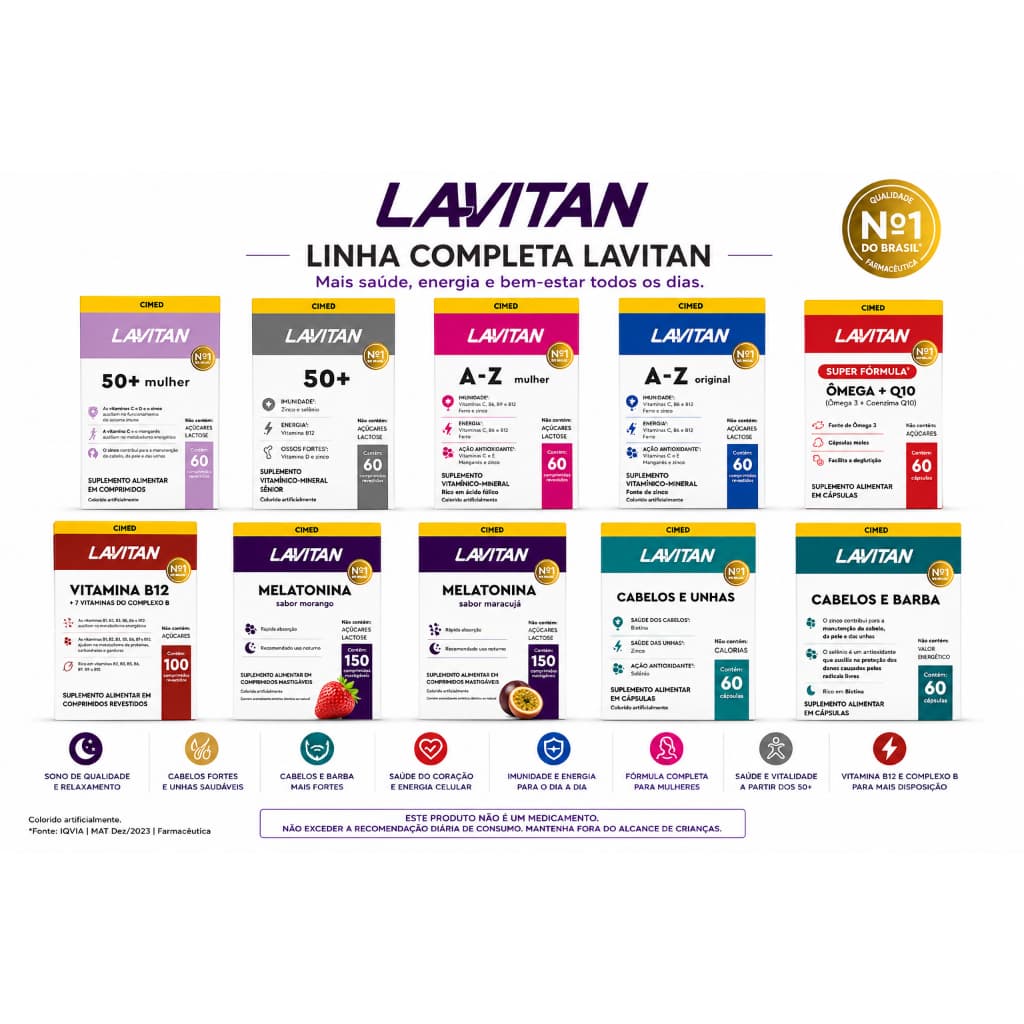 Linha Completa Lavitan Original Cimed Vitaminas e Suplementos Escolha Sua Opção