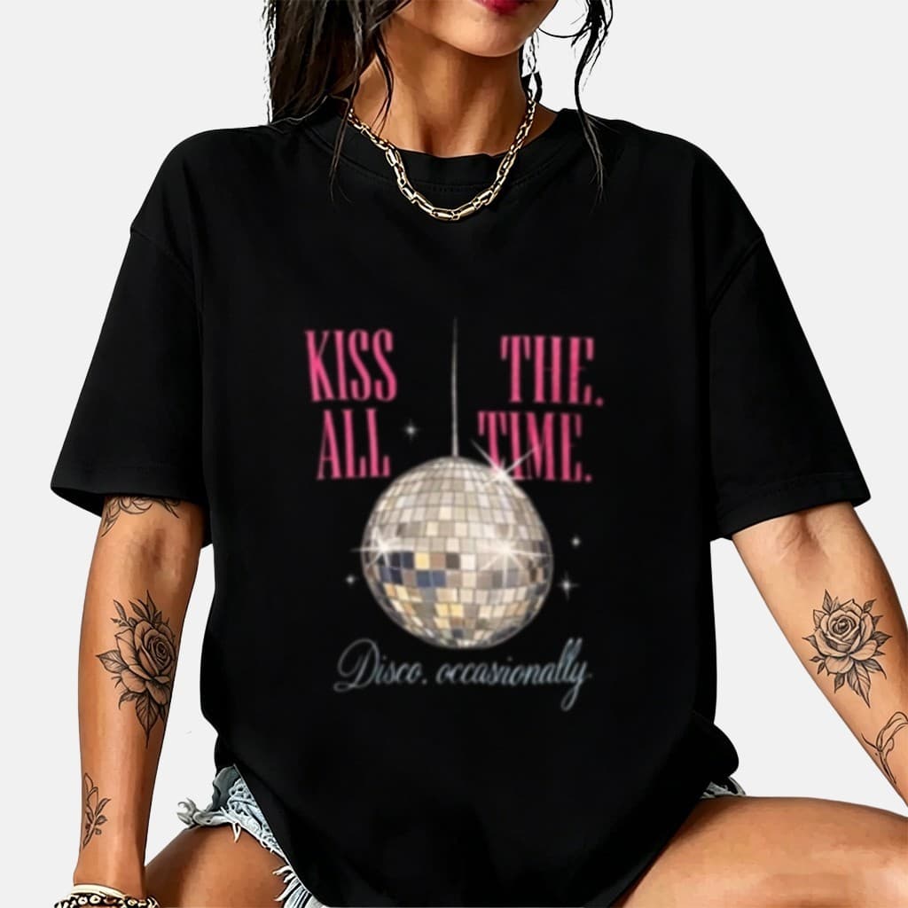Camiseta Feminina Oversized Disco Ball Estampa Retro Rosa Algodão 100% Plus Size Estrela Brilho