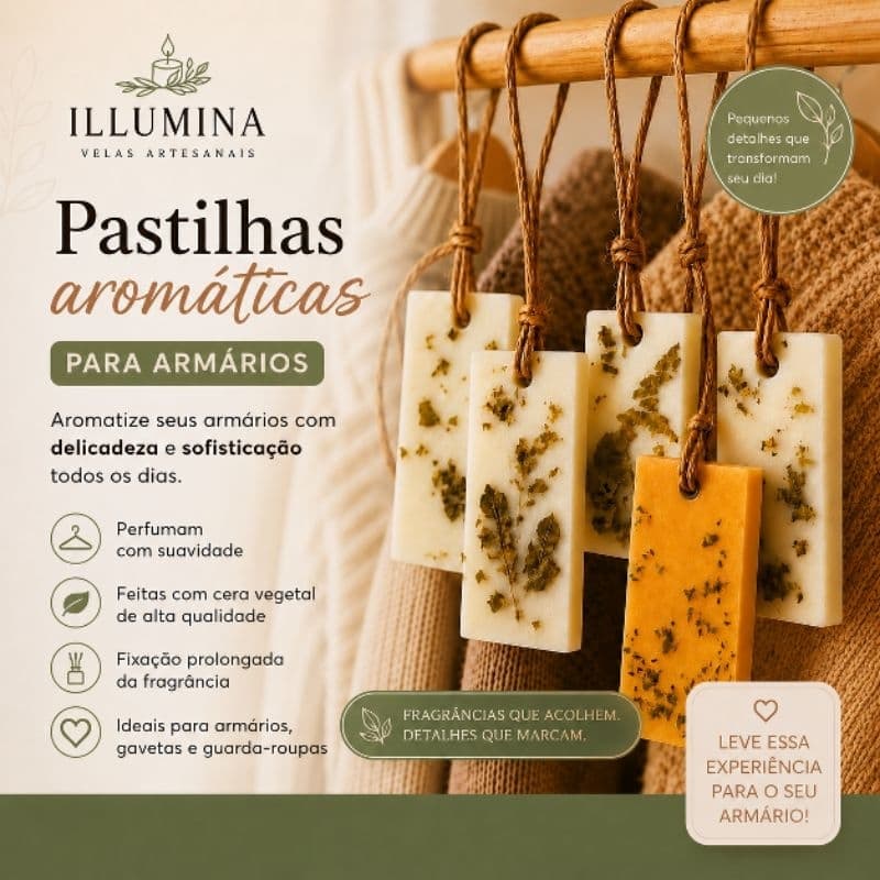 Pastilha Aromatizante Para Armários Guarda Roupas Gavetas