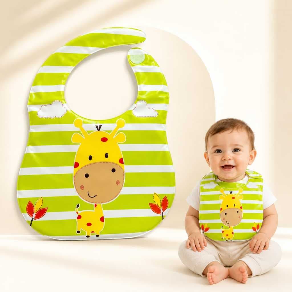 Kit Babador Impermeável Para Bebê Infantil Lavável Fácil Limpeza Menino ou Menina Com Velcro