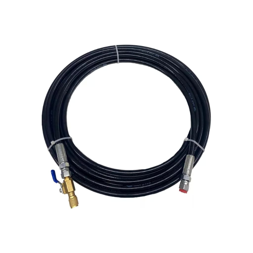 Mangueira para Nitrogênio 8m 1/4 SAE com Registro Bola Suryha Refrigeração
