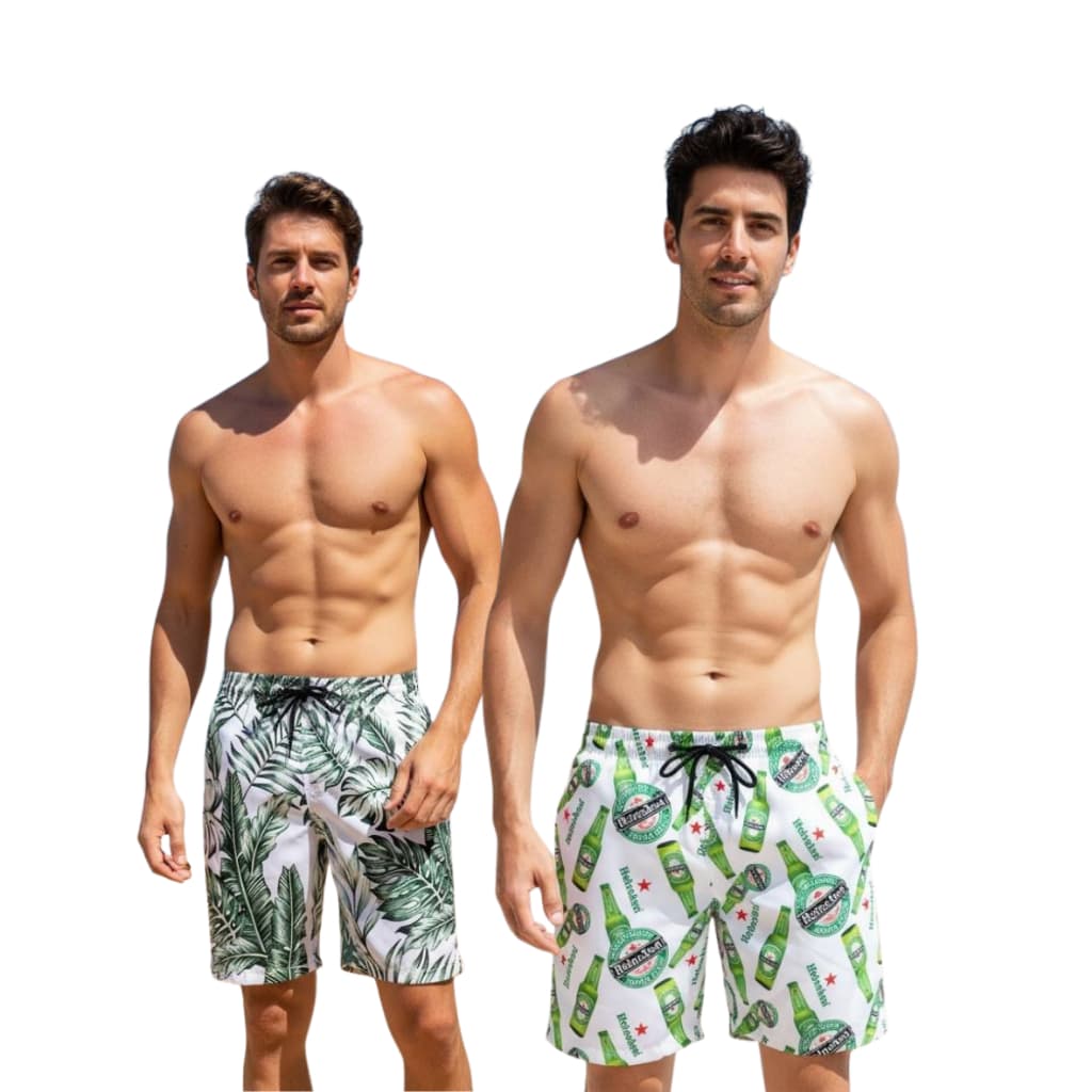 Kit 2 Shorts Masculinos Tactel Leve Confortável, Secagem Rápida Shorts Masculinos Tactel Premium com Elastano Academi