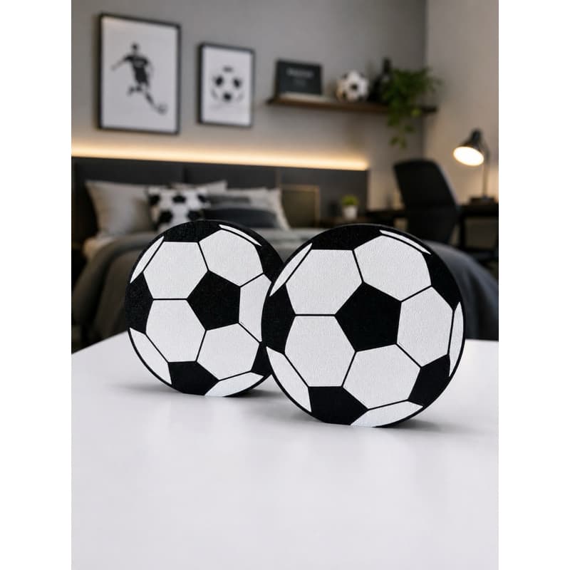 Bola de Futebol Decorativa 3D Infantil | Decoração Quarto Menino Tema Futebol | Enfeite Moderno Esportivo