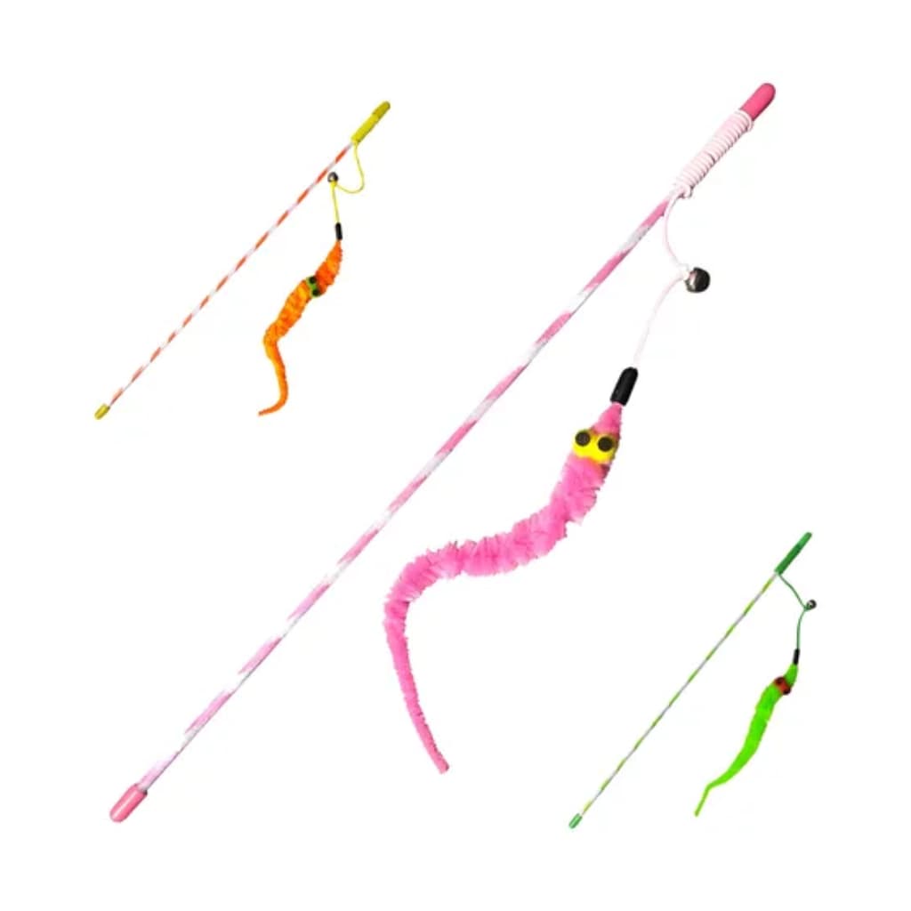 Kit 3 Varetas para Gatos Sortidas Pena com Som