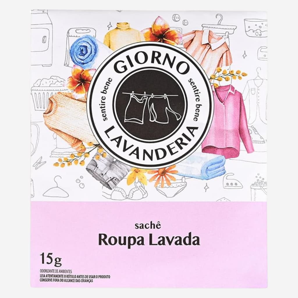 Sachê Perfumado Roupa Lavada- Giorno Casa 15g