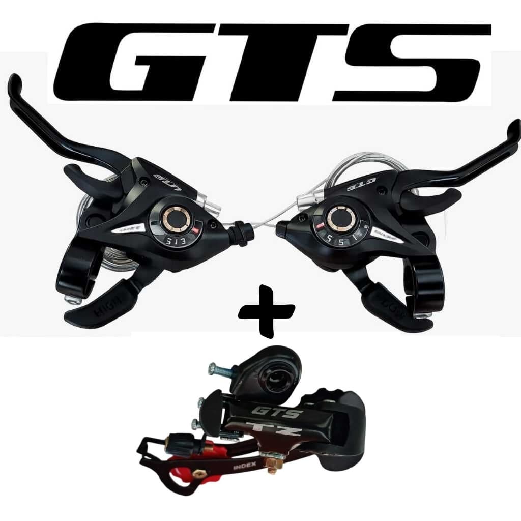 Alavanca Rapid Fire GTS 21v Alumínio + Cambio traseiro 6/7/8v GTS