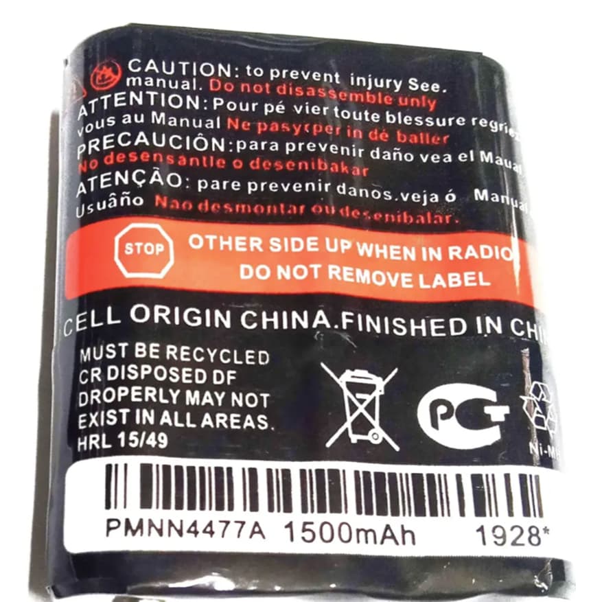 refil p/radio talkbout BAT pilha pmnn4477A 800mah 2233 origin motorola 16046 r41179124 ledeflex