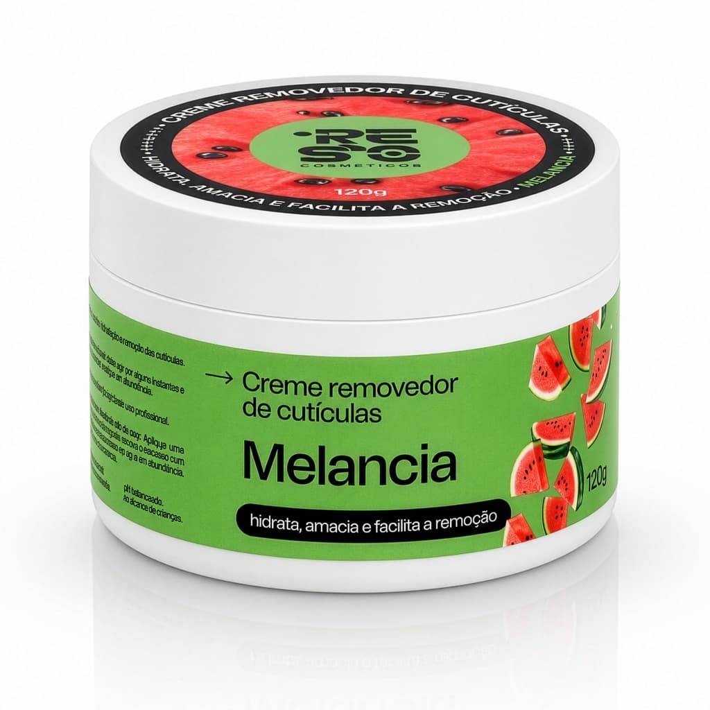 Amolecedor Cutículas Melancia 120g Creme Profissional Cuidado das Unhas