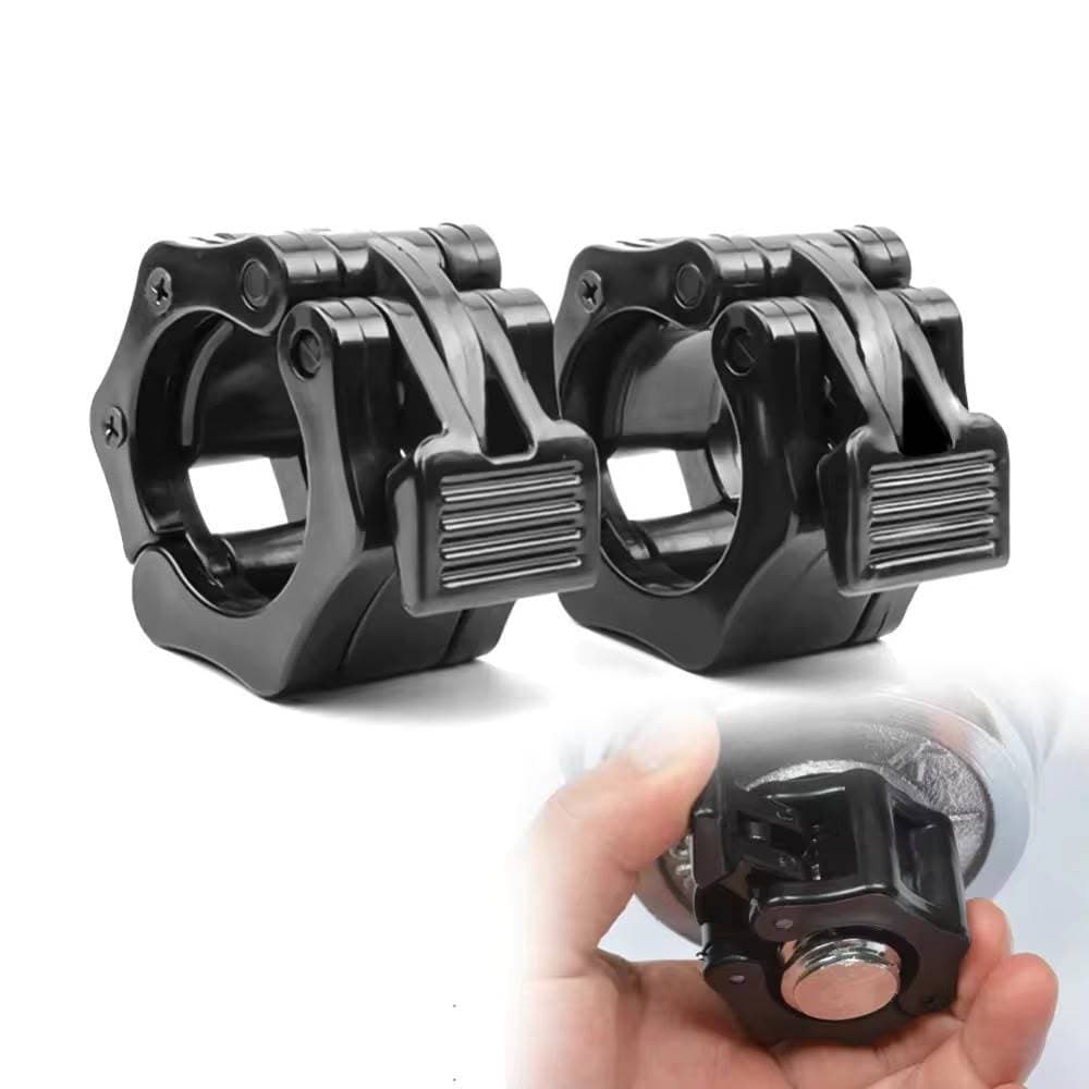 Par de Presilhas 25mm Barra de Academia Musculação - Clip Trava Rápida Jaw Lock Halter Pequeno 2,5cm
