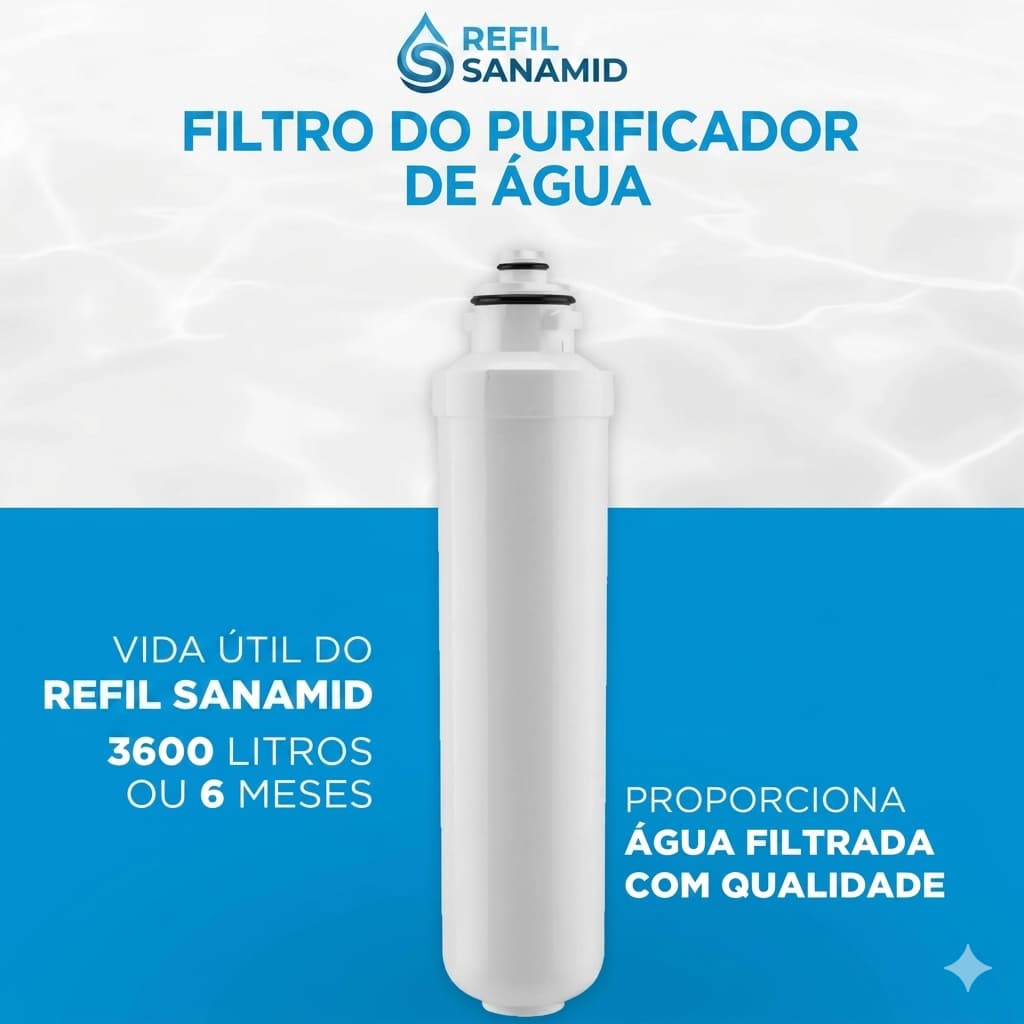 Refil Filtro Compatível Purificador Midea PBTBNB JDD2580TG PBTCNB