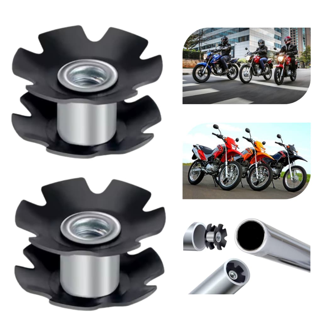 Bucha Adaptação Peso Guidão Moto Bike Bicicleta Universal Aranha Expansiva Fixação