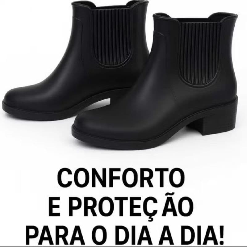 Bota Galocha Feminina  Emborrachada Impermeável Antiderrapante
