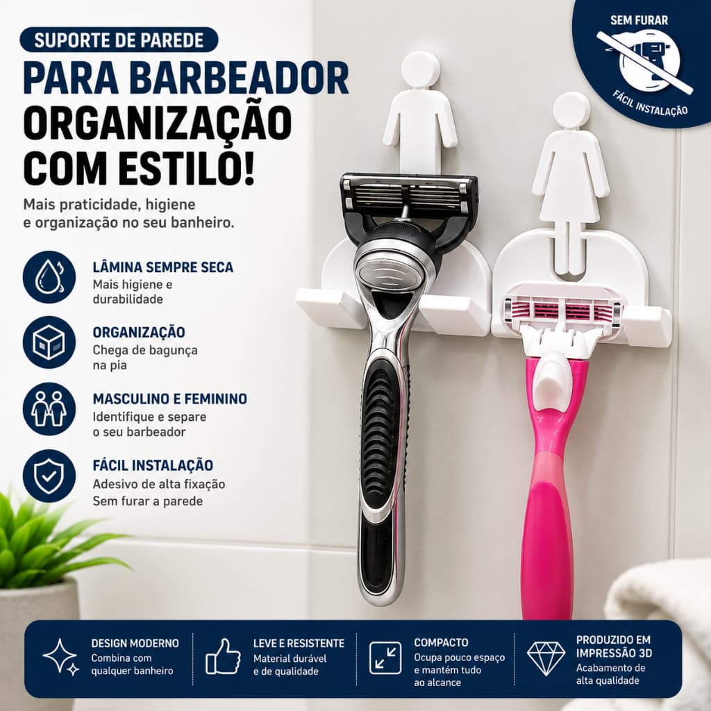 suporte para aparelhos de barbear compatível com Gillette Prestobarba Razor Blade