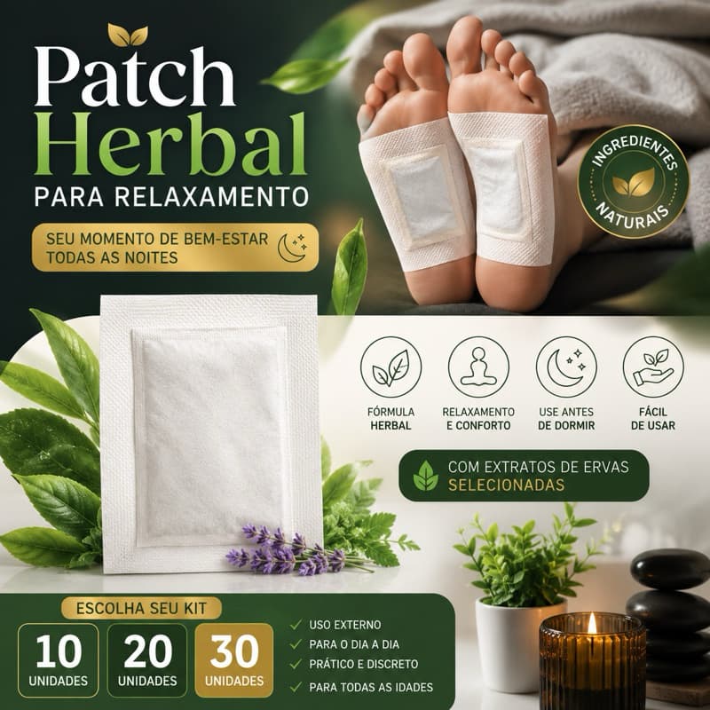 Patch Herbal Premium | Autocuidado e Relaxamento | Uso Externo