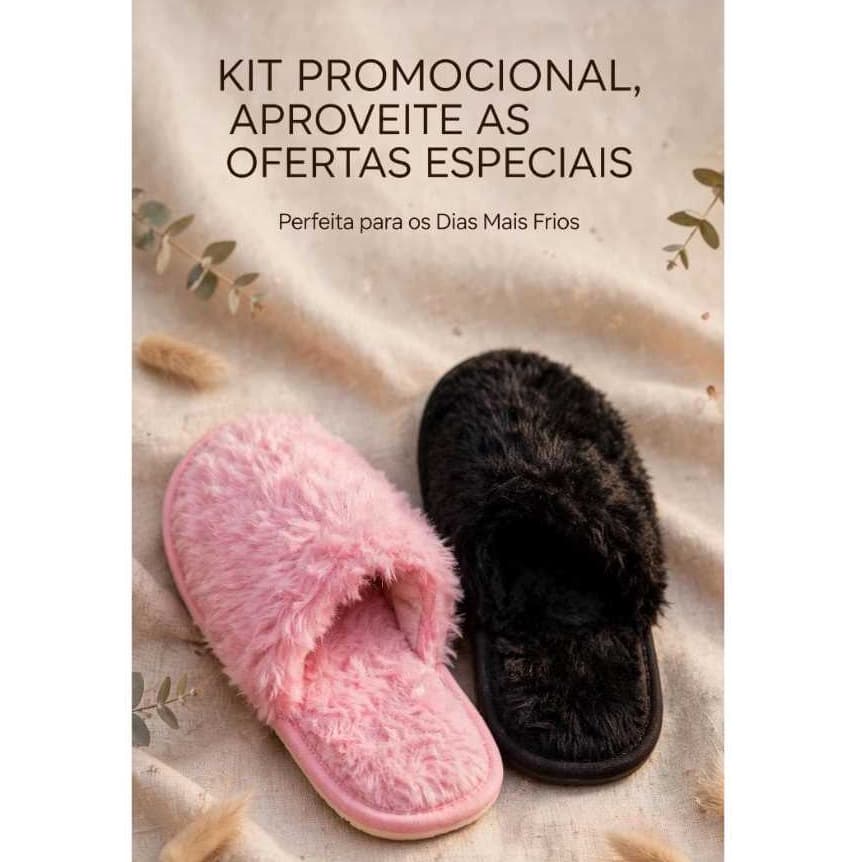 Kit Pantufas Casal Inverno | Conforto e Aconchego para Ele e Ela | Super Macias