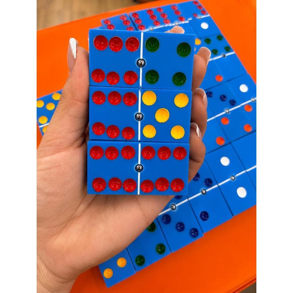Dominó Profissional Grosso Pvc Azul Maciço Dominó Profissional De Pvc Tamanho Grande Espessura 2 Cm