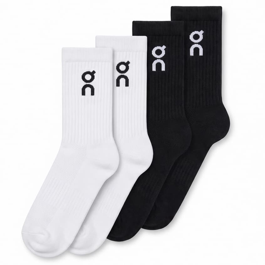 Kit 4 Meias Cano Alto Esportiva 100% Algodão Academia