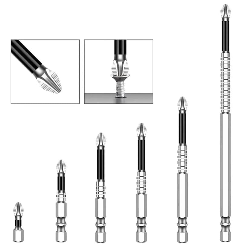 Chave de Fenda Elétrica Magnética K5 6PCS - Alta Dureza, Resistente a Impactos, Antiderrapante