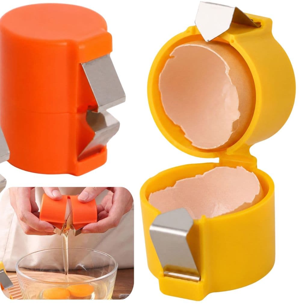 Kit Quebrador Descascador Abridor Separador de Casca de Ovos da Casca Prático e Fácil Inox Reforçado