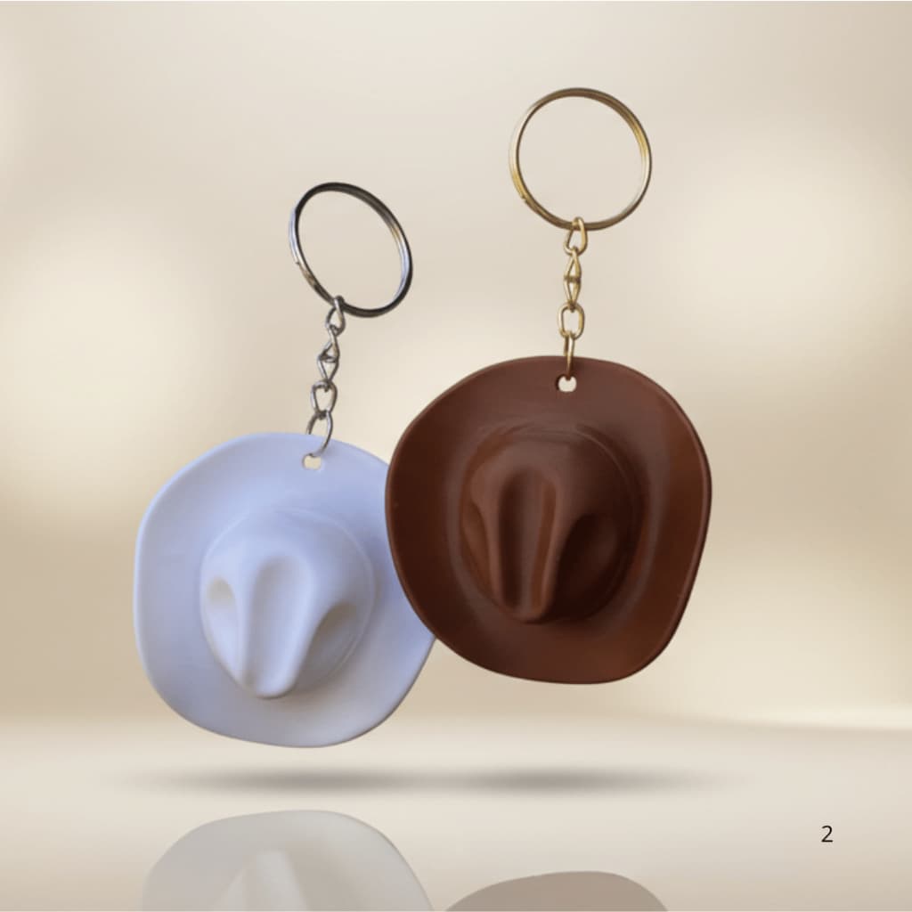 Chaveiro Chapéu de Cowboy - Mini Chapéu para Chaves, Mochila e Bolsa