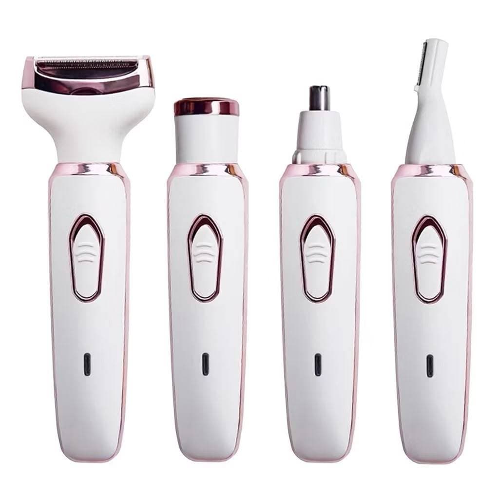 Barbeador Elétrico 4 Em 1 Para Mulheres Remoção De Pelos Corporais,feminino,/aparador de pelos do nariz e sobrancelhas.