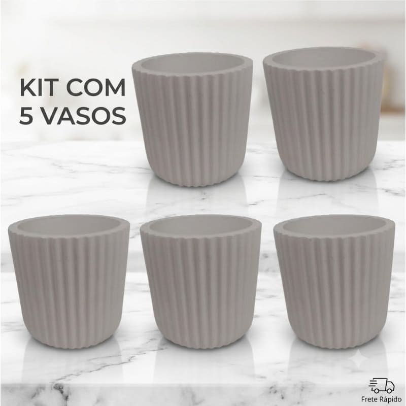 kit 5 vasos decorativos de gesso / vasinhos de gesso