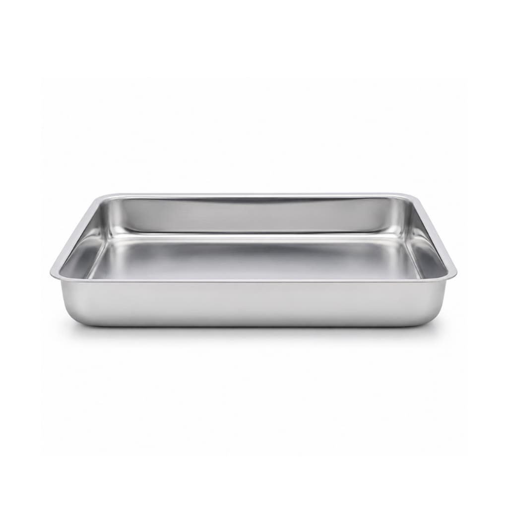 Forma Retangular Alta N°03 Bolo Torta Assados - Prateado