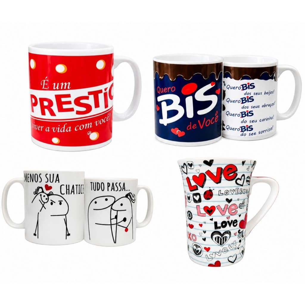 Canecas De Cerâmica Personalizadas Divertidas Prestigio Bis Amor Love