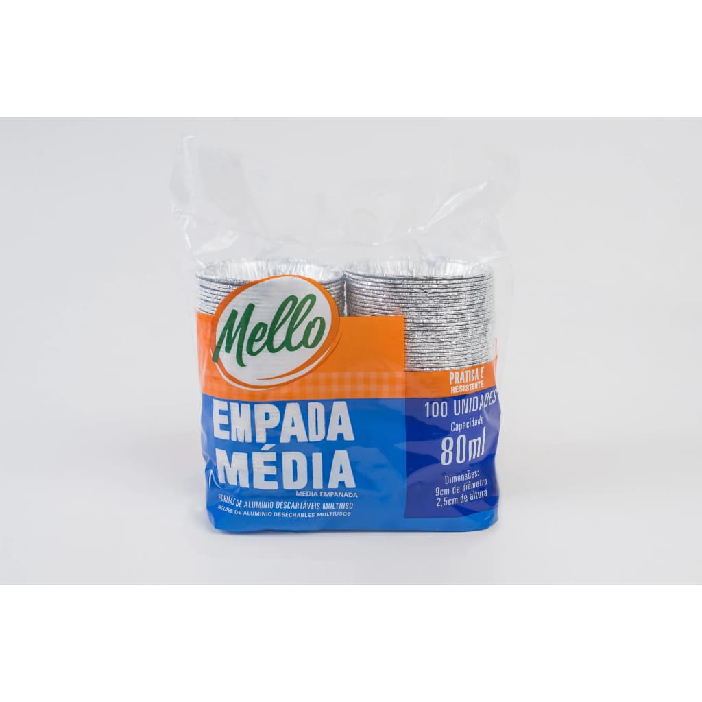 Forma de Empada Descartável 80ml 100un - Mello