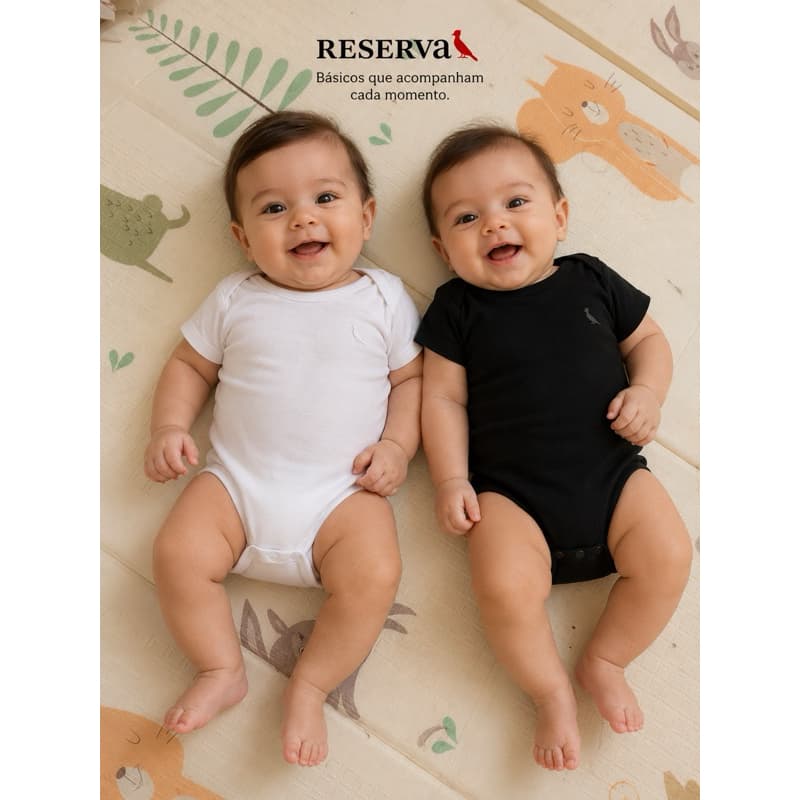 Conjunto Body Reserva Mini (Branco + Preto)