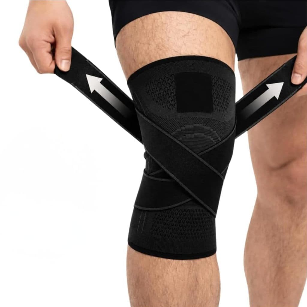 Joelheira de compressão ortopedica 360º Ajustável protetor musculação exercícios academia crossfit